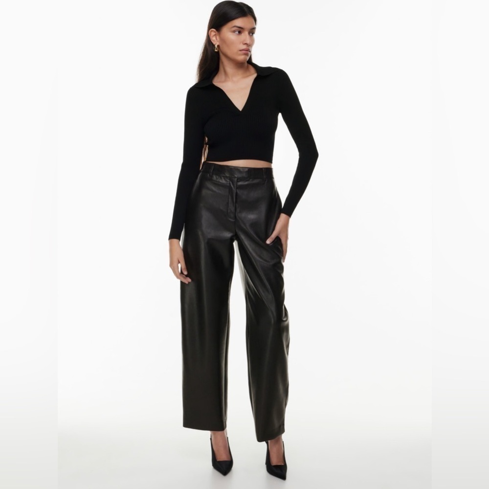 Aritzia Babaton Sculpt Knit Polo Longsleeve